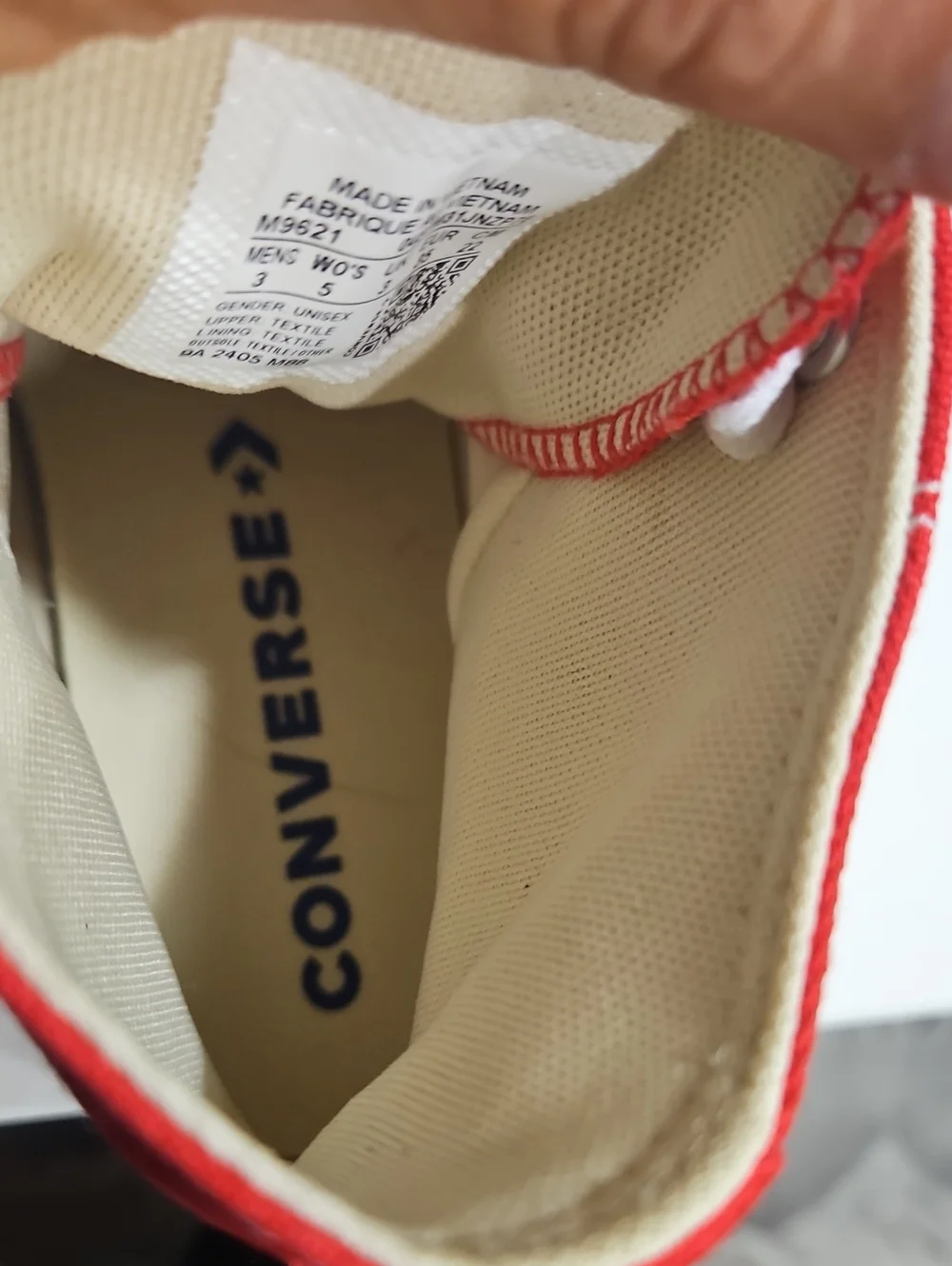 Men's Converse Red High-Top Sneakers Size 5 - Picture 8 of 9